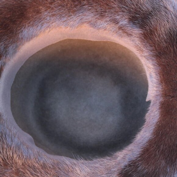 100% Wool Felt and Natural Mink Fur Brim Women's Hat, Vintage Winter Wool Hat - Picture 10 of 12